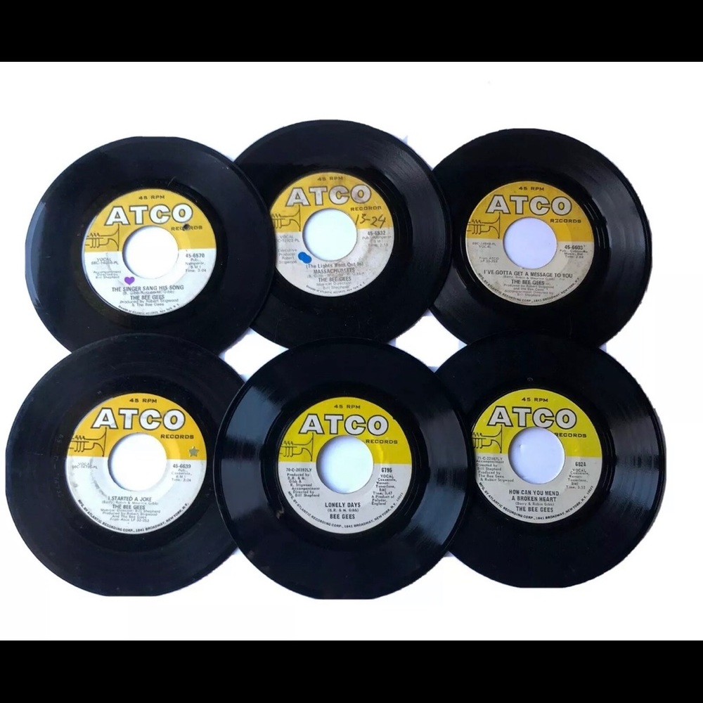 BeeGees Lot of 6 Records 45rpm 7” Vinyl